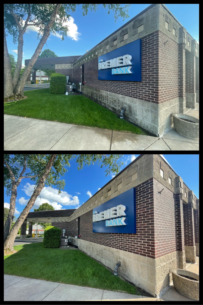 Bremer Bank Stone Restoration in Rice, MN